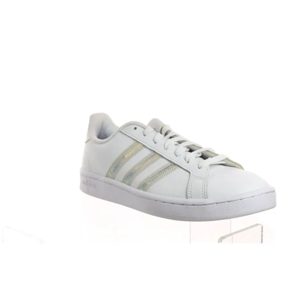 Adidas Womens Grand Court Silver Tennis Shoes Size 8.5 Medium (B, M) - Picture 2 of 4